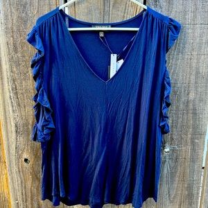 NWT Truth by Republic sleeveless ruffle top